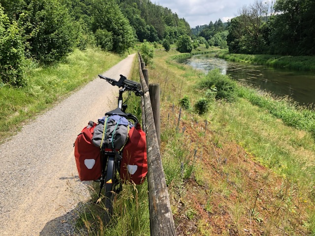 l mein fahrrad an der donau bei sigmaringen